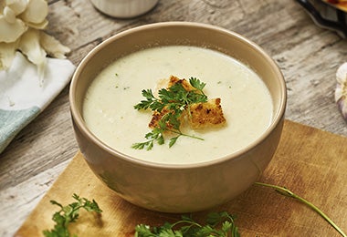 Crema de coliflor con croutons