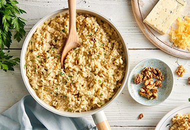 Risotto, receta con salsa gorgonzola