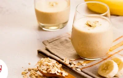 Batido de banano y avena