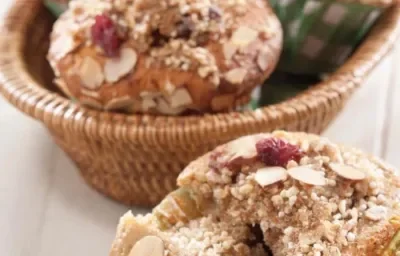 Muffins de manzana y arándanos