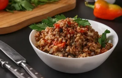 Arroz cremoso NUTREN® Senior con trozos de carne y pimentón