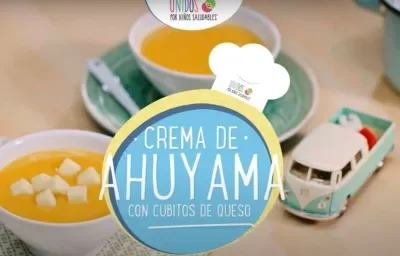 Crema de auyama con queso