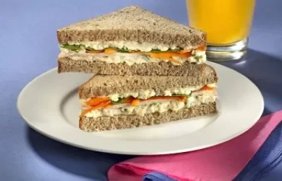 Sándwich NUTREN® Senior con vegetales y jamón de pollo