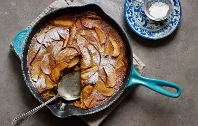 Receta fácil y rápida de torta de manzana al sartén