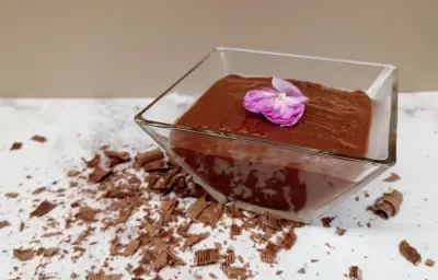 Tarta fría de chocolate y ahuyama con cáscara