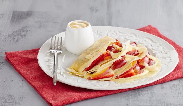 CREPES RELLENOS DE MARACUYÁ Y FRUTAS