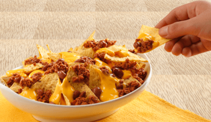 Deliciosos nachos con carne, ideales para compartir