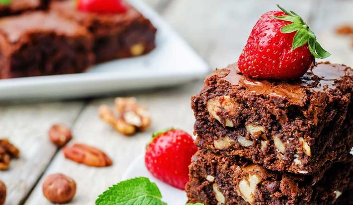 Receta fácil y rápida de brownie fit