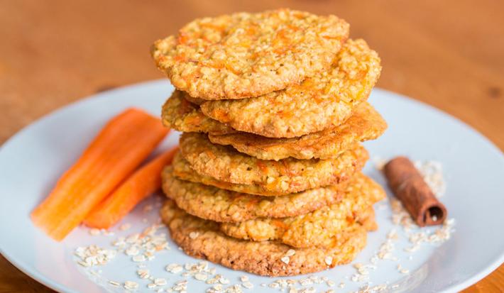 Galletas de zanahoria y avena