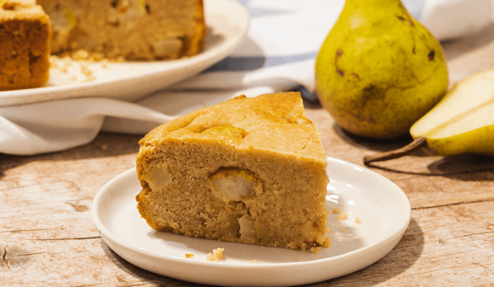 Torta de peras con piel