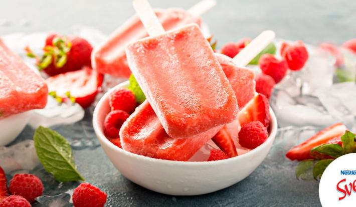 Helado de frutos rojos