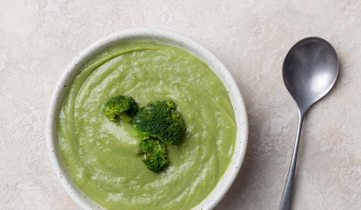 Puré gratinado de brócoli con moringa