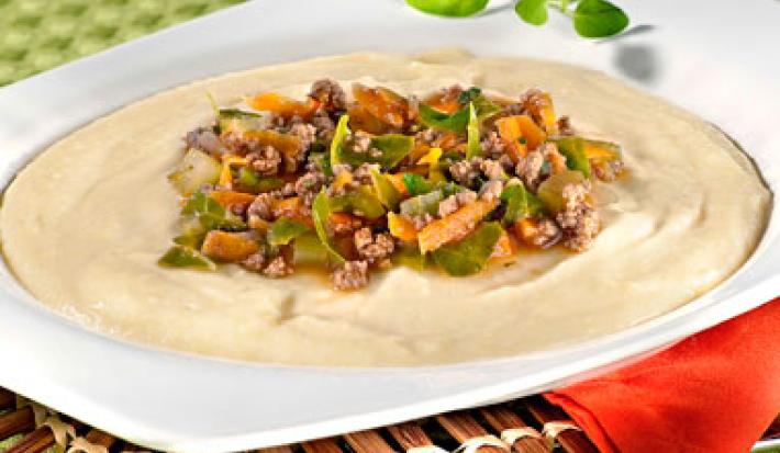 Polenta NUTREN Senior con carne y espinaca