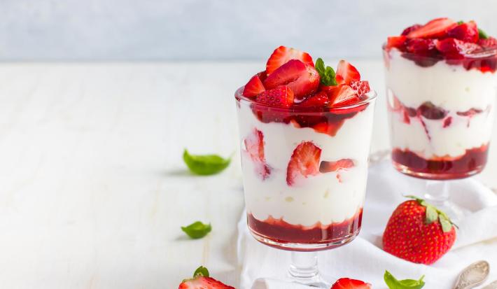 fresas con crema