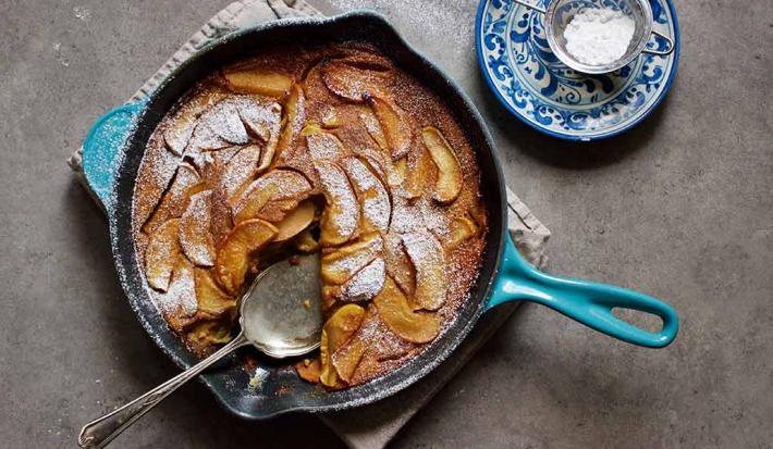 Receta fácil y rápida de torta de manzana al sartén