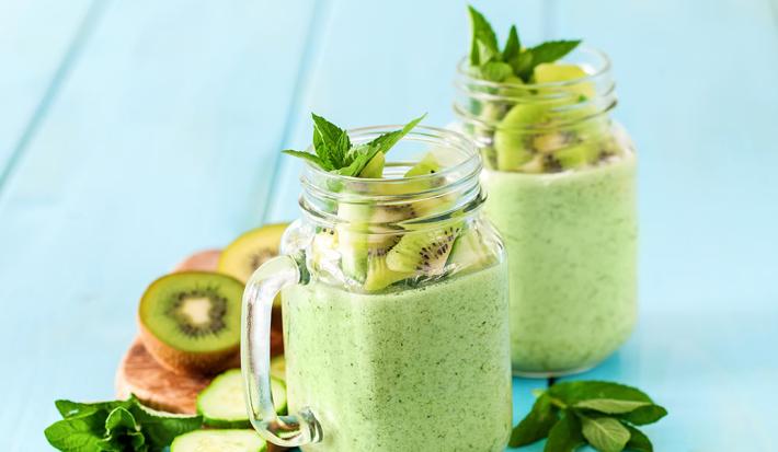 Receta fácil y rápida de malteada de kiwi