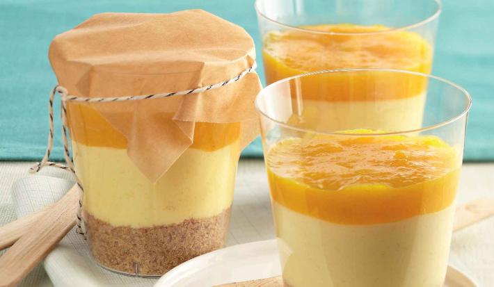 VASITOS DE CHEESECAKE CON MANGO