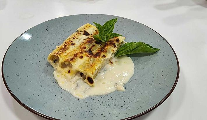 Canelones de pollo